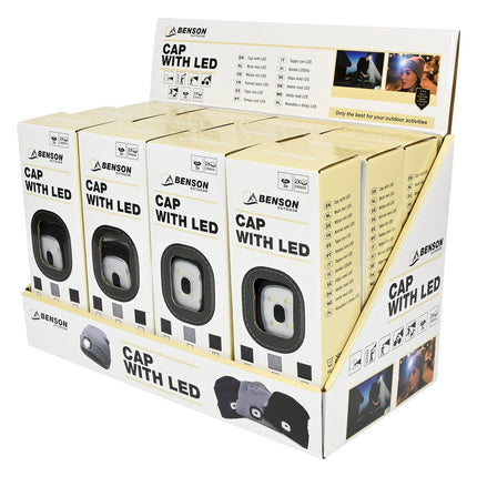 Benson Muts met LED-verlichting – 3 Lichtstanden – Inclusief Batterijen – One Size