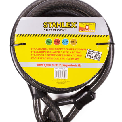 Stahlex Staalkabel met Lussen - 20 mm x 3 Meter - Geplastificeerd - Heavy Duty