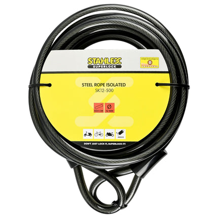Stahlex Staalkabel met Lussen - 12 mm x 5 Meter - Geplastificeerd