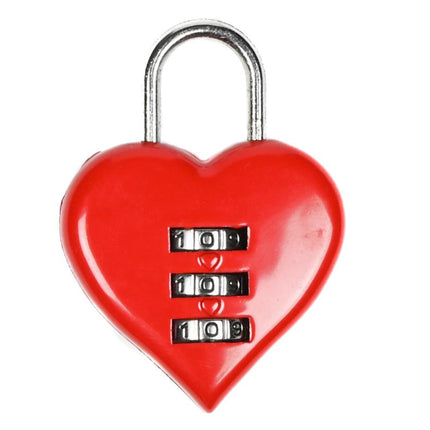 Stahlex Hartvormig Cijferslot – 38 mm – Rood – Liefdesslot