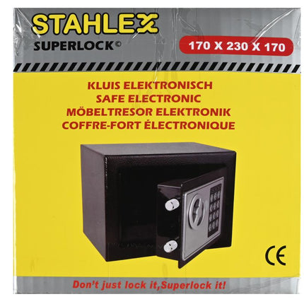 Stahlex Elektronische Kluis Mini - 170 x 230 x 170 mm - Alarm & Noodsleutels