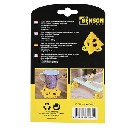 Benson Schilderpiramides 10-delig - Geel - Herbruikbare Ondersteuning