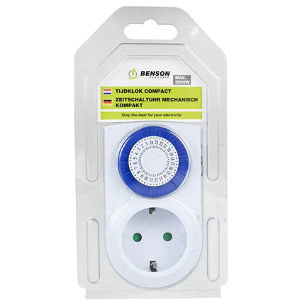 Benson TG7 Mechanische Tijdklok - Compact - 3500 Watt - Penaarde