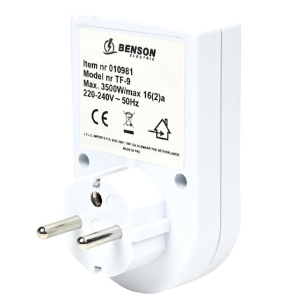 Benson Mechanische Tijdklok - Mini - 3500W - 96 Schakelmomenten - Penaarde