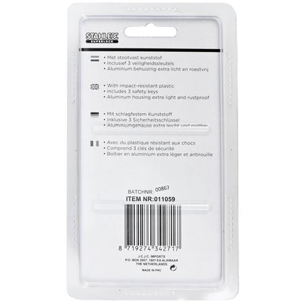 Stahlex Hangslotset – 30 mm – Gelijksluitend – 3 Stuks – Aluminium