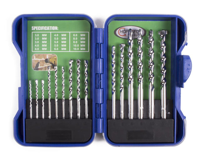 Hofftech Steen- en Betonboorset - 15-delig - 3 t/m 10 mm - Inclusief Hardcase