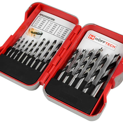 Hofftech Houtboorset - 15-delig - 3 t/m 10 mm - Inclusief Luxe Hardcase