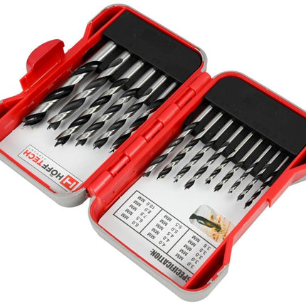 Hofftech Houtboorset - 15-delig - 3 t/m 10 mm - Inclusief Luxe Hardcase