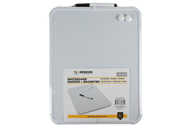 Benson Magnetisch Whiteboard - 36 x 28 cm - Incl. Marker & Magneten