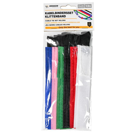 Benson Klittenband Kabelbinders 12-Delig - 170 mm - Herbruikbaar