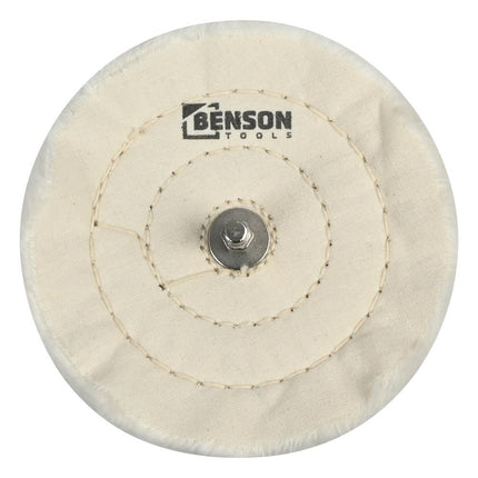 Benson Polijstschijf Sisal/Katoen – Ø 125 x 22 mm – Met 6 mm Stift