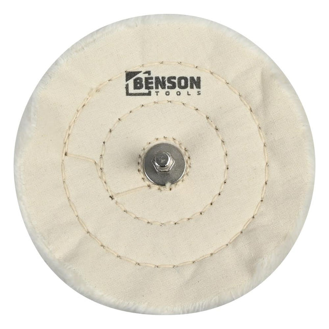 Benson Polijstschijf Sisal/Katoen – Ø 125 x 22 mm – Met 6 mm Stift