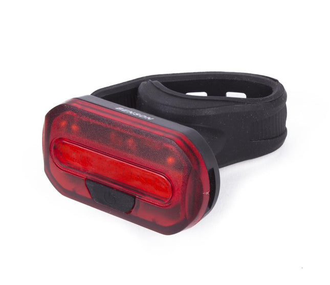 Benson Compact Fiets Achterlicht - 15 COB LED's - Rood - Inclusief Batterijen