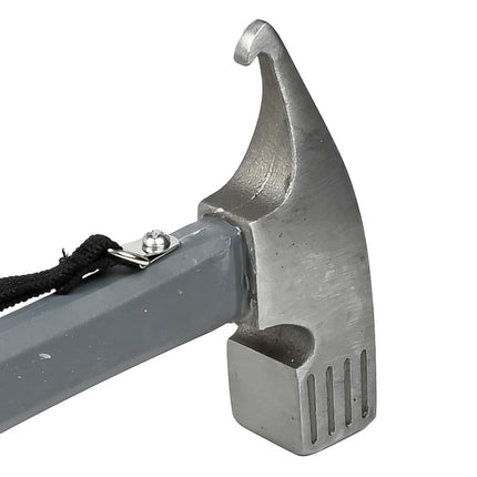 Benson Campinghamer - 16 oz (450 gram) - 30 cm - Rubberen Grip - Grijs/Zwart