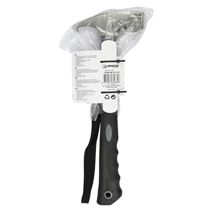 Benson Campinghamer - 16 oz (450 gram) - 30 cm - Rubberen Grip - Grijs/Zwart