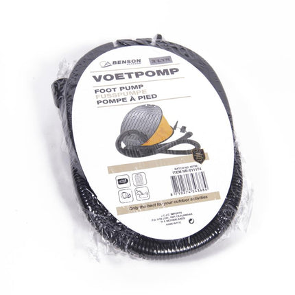 Benson Voetpomp - 2 Liter - 20% Extra Luchtinhoud - Inflate & Deflate - Geel/Zwart