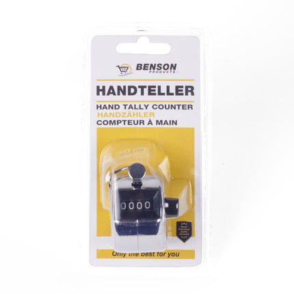 Benson Mechanische Handteller - 4 Cijfers - Verchroomd Metaal - Resetbaar