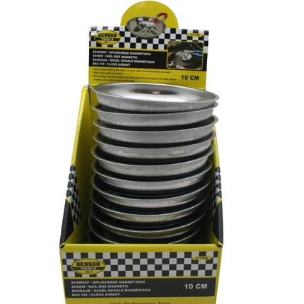 Benson Magnetische Schroef- en Spijkerbak – Ø 10 cm – RVS – Antislip & Magnetisch