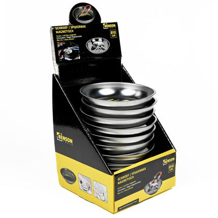 Benson Magnetische Schroef- en Spijkerbak – Ø 10 cm – RVS – Antislip & Magnetisch