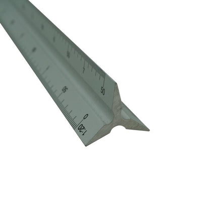 Hofftech Driekantige Schaallat – 300 mm – 6 Schaalverdelingen – Aluminium