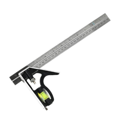 Benson Combinatie Winkelhaak 300 mm - 45° en 90° - Met Waterpas