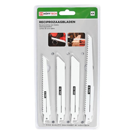 Hofftech Reciprozaagbladen - 4-delig - Hout & Metaal - 150 & 200 mm