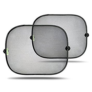 Benson Auto Zonnescherm Zijraam – Set van 2 – 44 x 38 cm – Met Zuignappen
