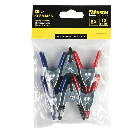 Benson Mini Zeilklemmen - 50 mm - Set van 6 stuks - 30 mm Klembereik