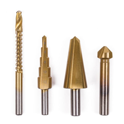Hofftech Multi Boorset HSS Profi - 4-delig - Voor Metaal, Hout & Kunststof