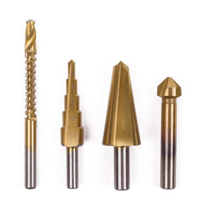 Hofftech Multi Boorset HSS Profi - 4-delig - Voor Metaal, Hout & Kunststof