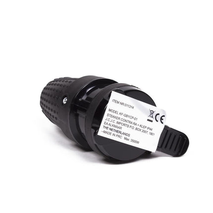 Benson Contrastekker met Klep – IP44 – Randaarde – Zwart – 3500W