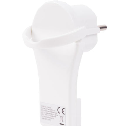 Benson Extra Platte Haakse Stekker – Randaarde – 8 mm dik – Wit