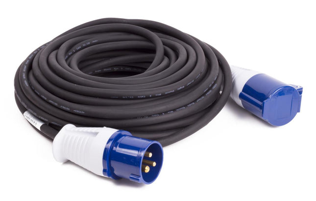 Benson Verlengkabel - Neopreen - IP44 - 20 meter - Blauw - Caravan/Camper/Boot