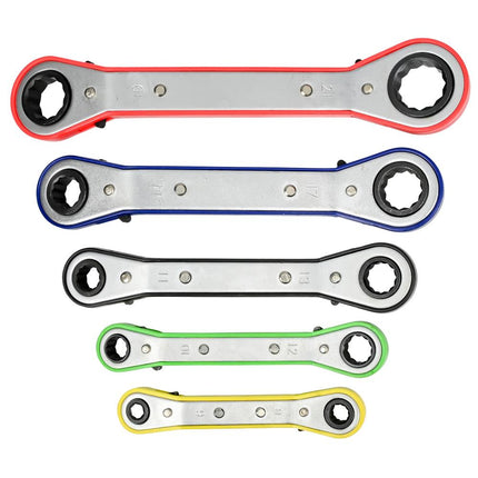 Benson Ring-ratelsleutelset - 5-delig - Metrisch - Inclusief Compacte Houder