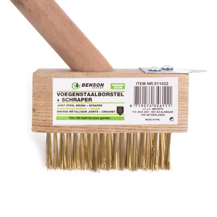 Benson Voegenborstel - 30 cm - 3 Rijen Messing - Met Steel