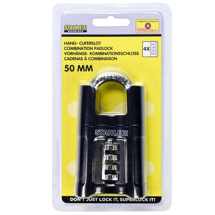 Stahlex Cijferhangslot – 50 mm – Heavy Duty – Stalen Constructie