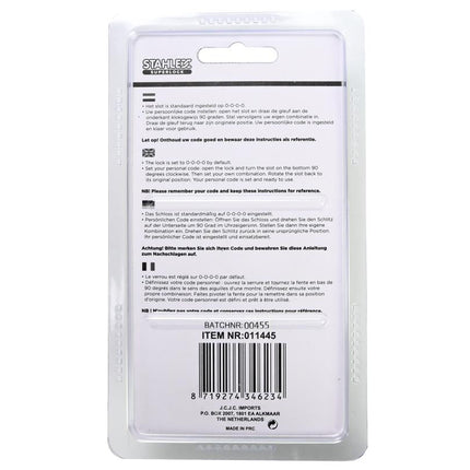 Stahlex Cijferhangslot – 50 mm – Heavy Duty – Stalen Constructie