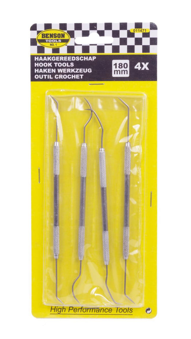 Benson Haakgereedschapset - 4-delig - 180 mm - Voor O-ringen en Afdichtingen