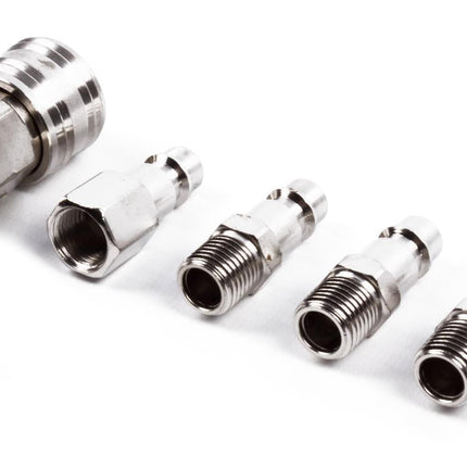 Hofftech Luchtkoppeling Set - 5-delig - Euro 1/4" - Inclusief Snelkoppeling