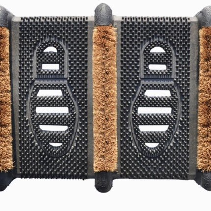 Benson Voetenveger met Dubbele Kokosborstels - 36 x 31 x 7 cm - Verticaal Reinigend