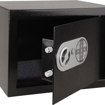 Stahlex Elektronische Kluis - 250 x 350 x 250 mm - Programmeerbaar Codeslot - Zwart