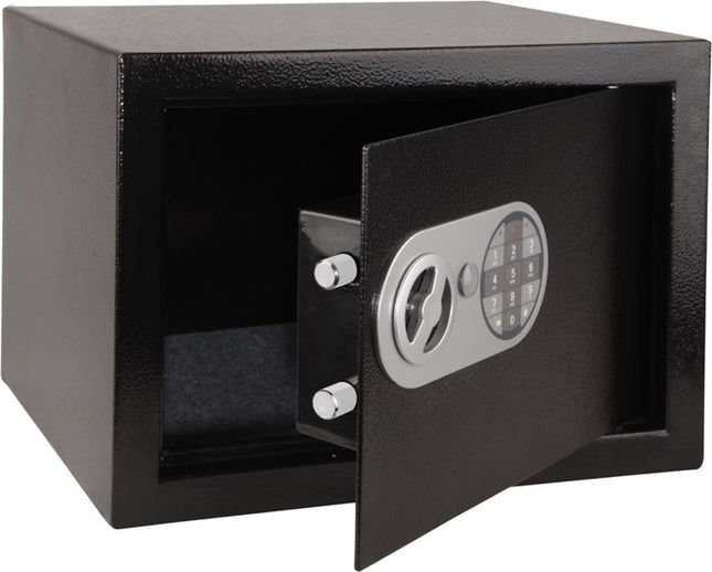 Stahlex Elektronische Kluis - 250 x 350 x 250 mm - Programmeerbaar Codeslot - Zwart
