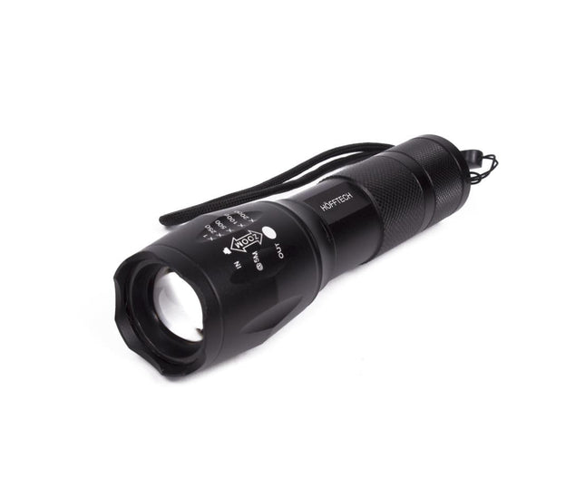 Hofftech Tactical Superbeam Zaklamp – 5W COB LED – Zoomfunctie – Aluminium – IP44