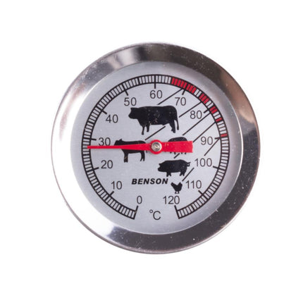 Benson RVS Vleesthermometer - Analoog - Ø 5,5 cm - 12 cm - Kerntemperatuur