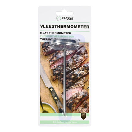 Benson RVS Vleesthermometer - Analoog - Ø 5,5 cm - 12 cm - Kerntemperatuur