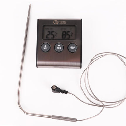 Benson Digitale Braadthermometer - Met Timer & Alarm - RVS Sonde - tot 250°C