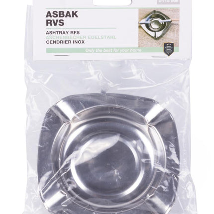 Benson RVS Asbak - Ø 115 mm - Stapelbaar & Duurzaam