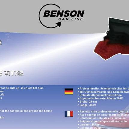 Benson Professionele Raamwisser – 36 cm – Aluminium – Ergonomische Antislipgreep