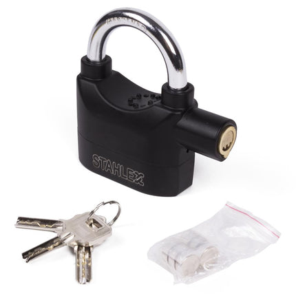Stahlex Alarm Hangslot – 65 mm – 110dB Sirene – Trilgevoelig