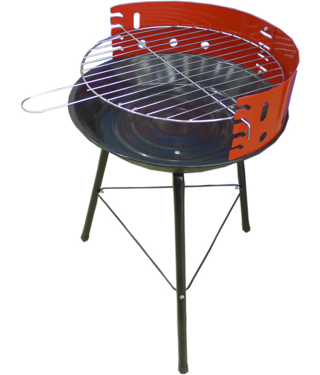 Benson Compacte Barbecue - 4 Niveaus - 36 x 36 x 51.5 cm - Rood/Zwart